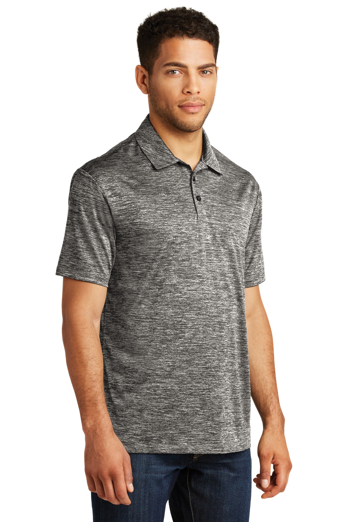 Sport-Tek PosiCharge Electric Heather Polo. ST590