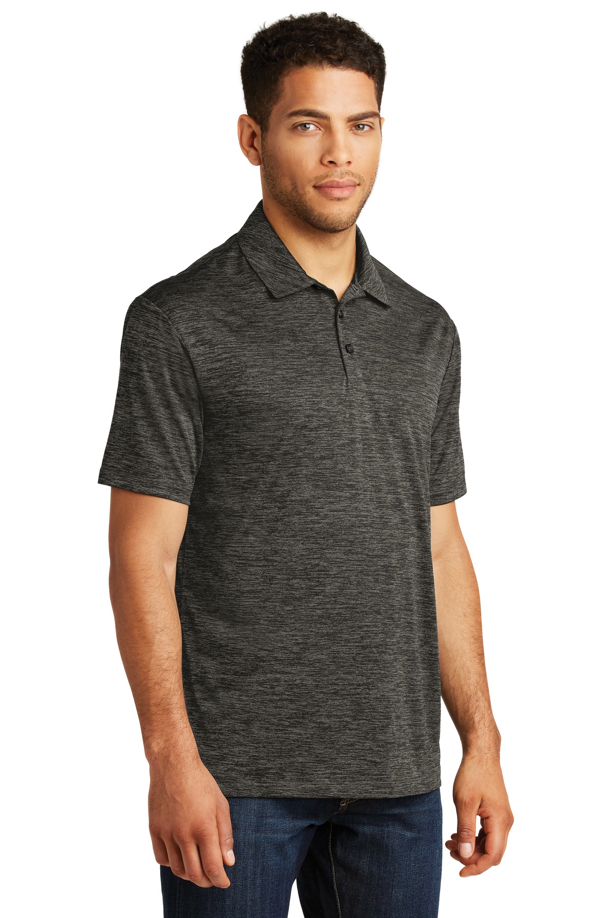 Sport-Tek PosiCharge Electric Heather Polo. ST590