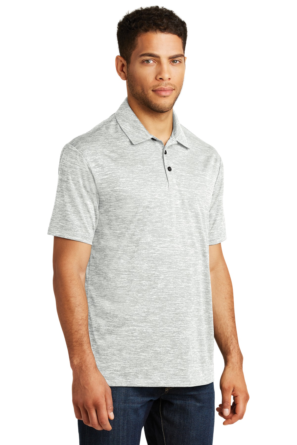 Sport-Tek PosiCharge Electric Heather Polo. ST590