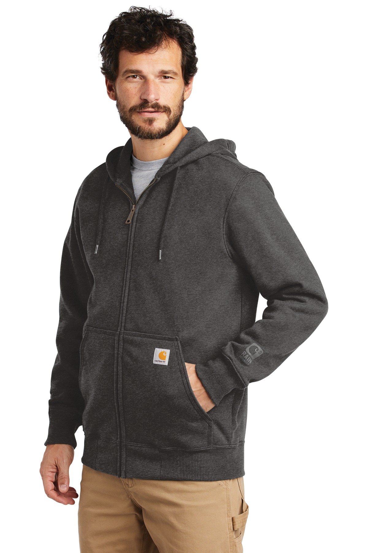 Carhartt Rain Defender Paxton Heavyweight Hooded Zip-Front Sweatshirt. CT100614