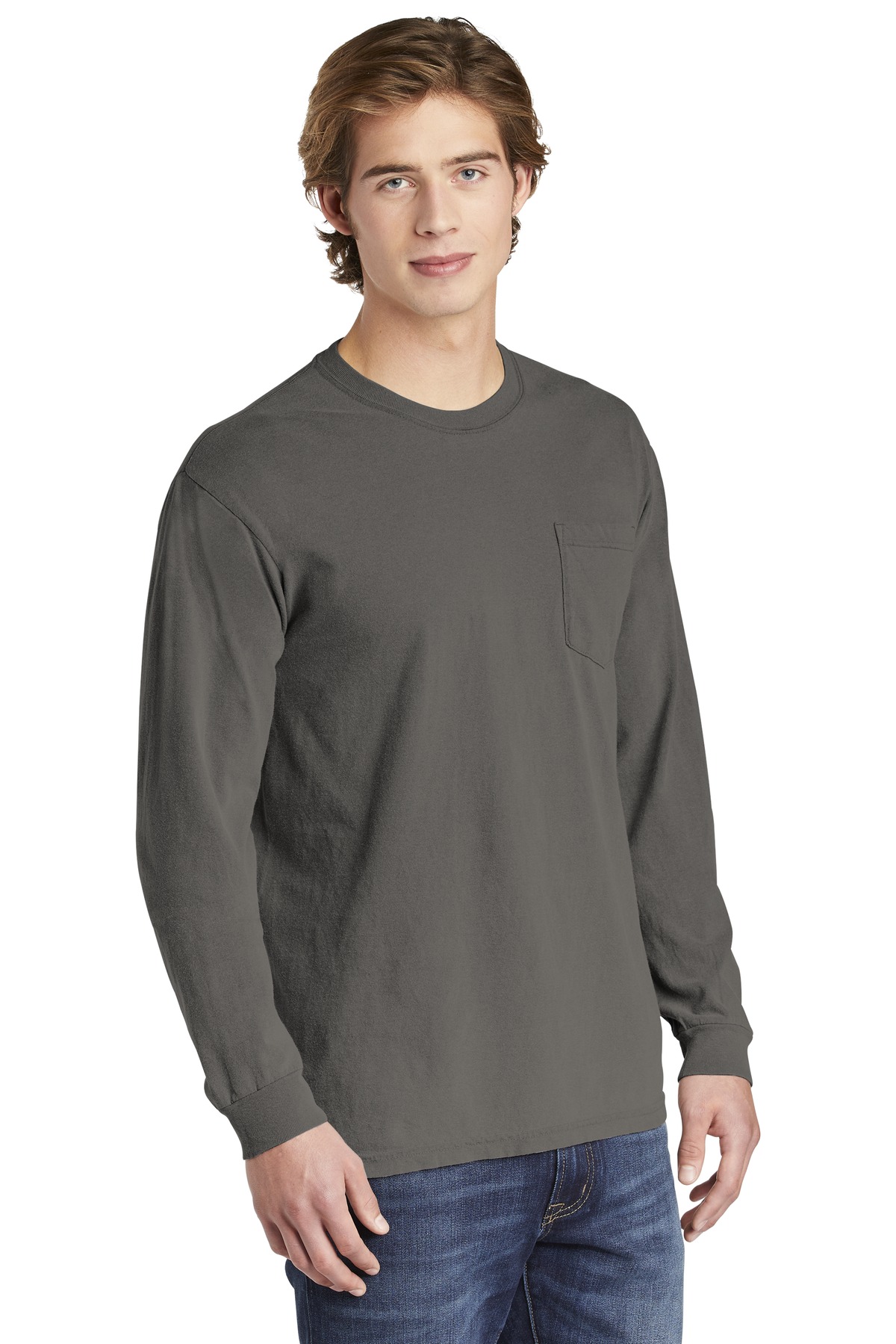 COMFORT COLORS Heavyweight Ring Spun Long Sleeve Pocket Tee. 4410