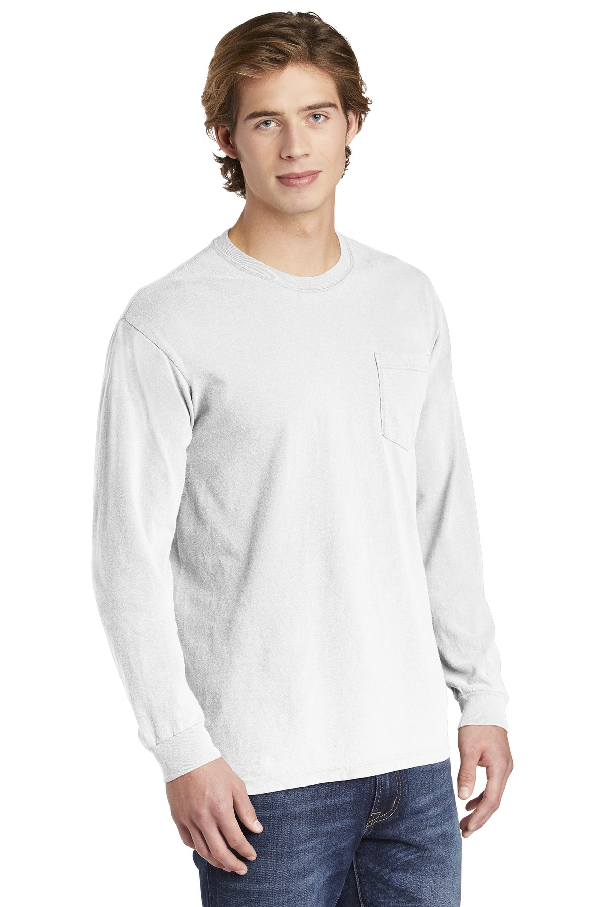 COMFORT COLORS Heavyweight Ring Spun Long Sleeve Pocket Tee. 4410