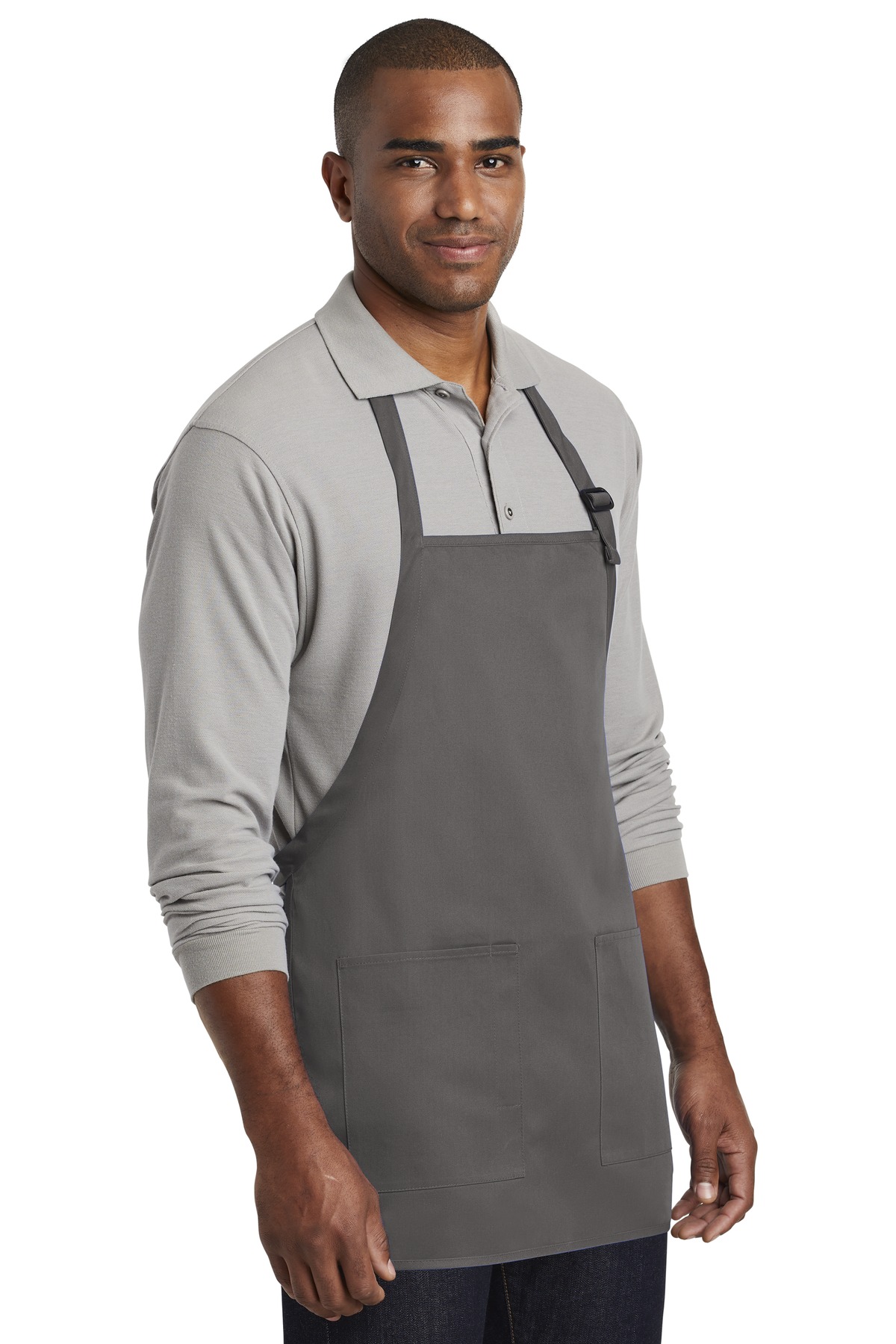 Port Authority Medium-Length Two-Pocket Bib Apron. A601