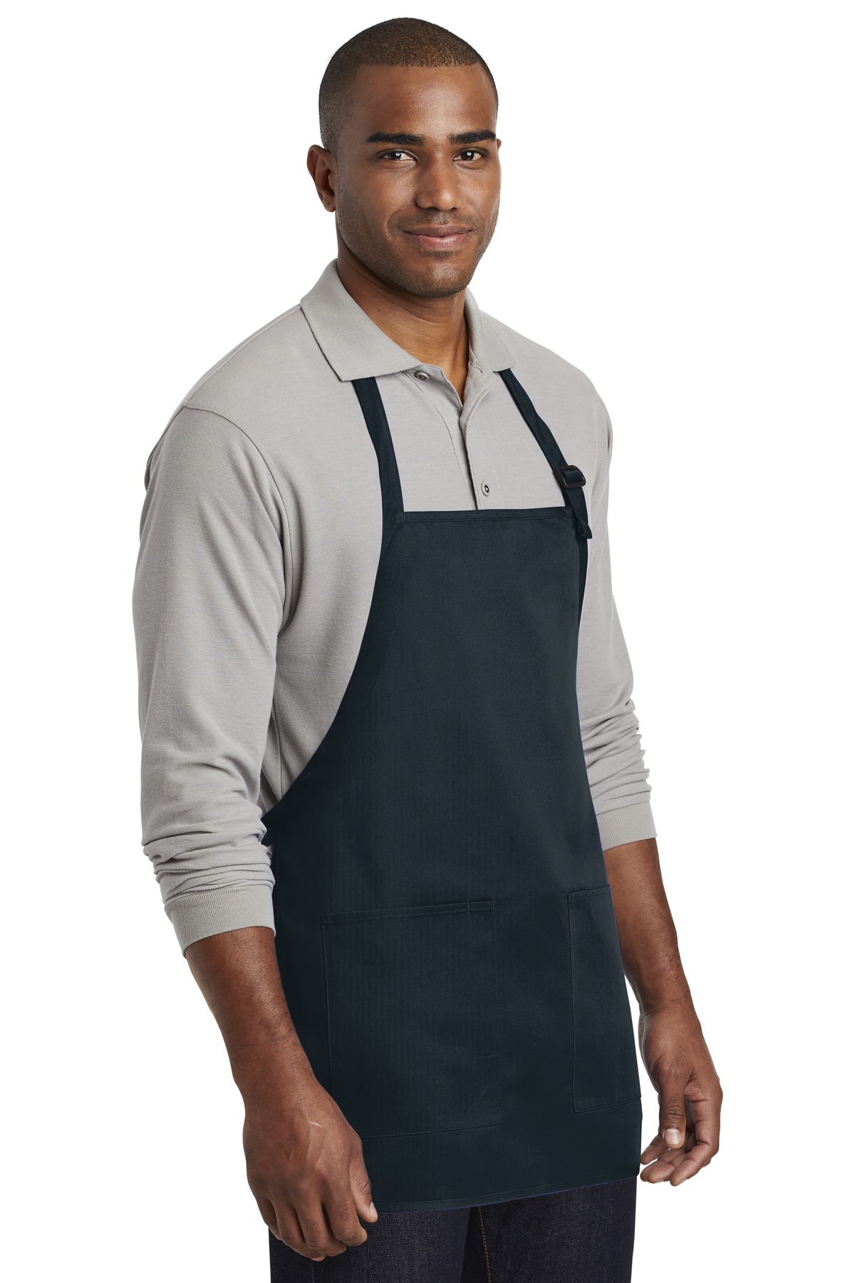 Port Authority Medium-Length Two-Pocket Bib Apron. A601
