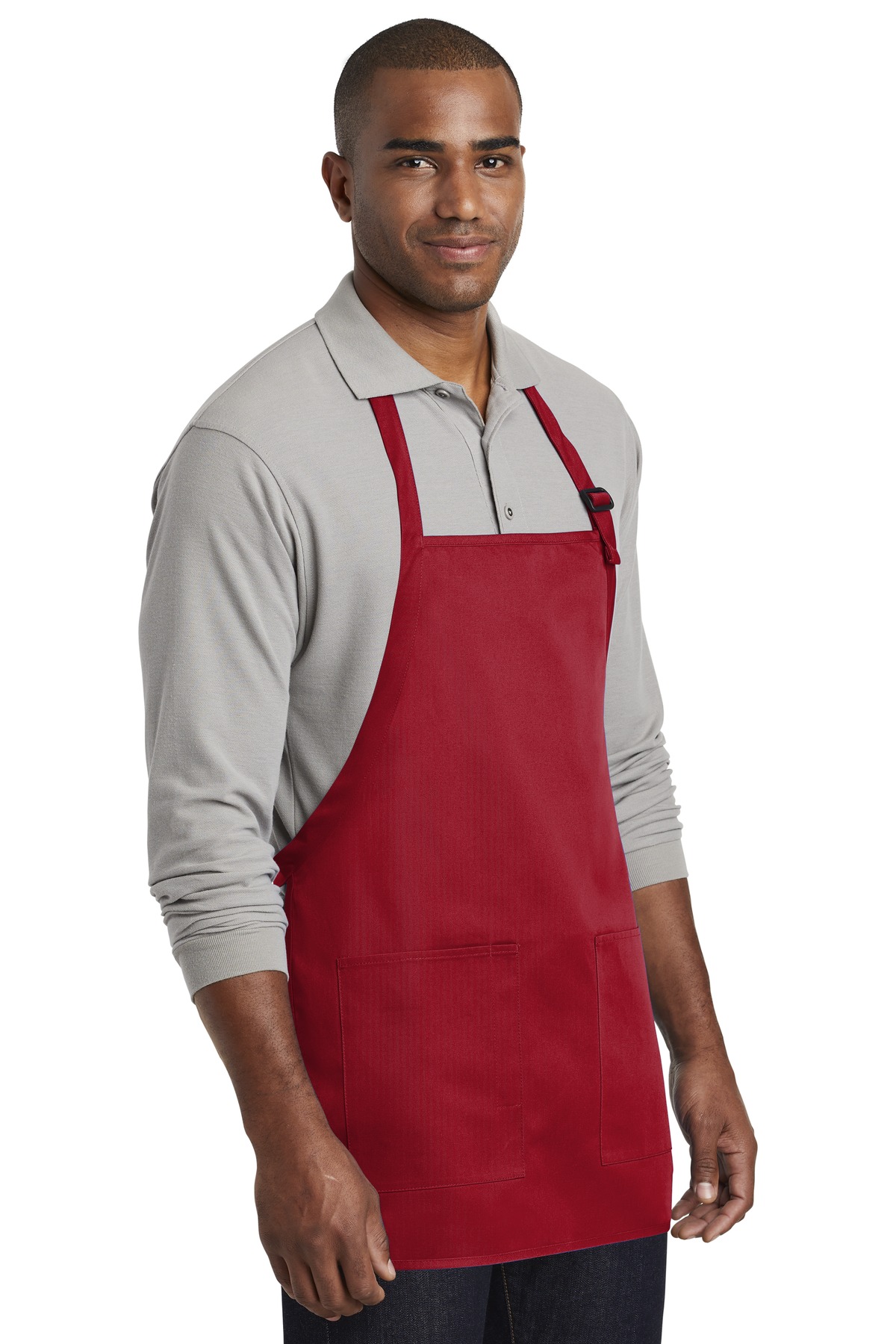 Port Authority Medium-Length Two-Pocket Bib Apron. A601