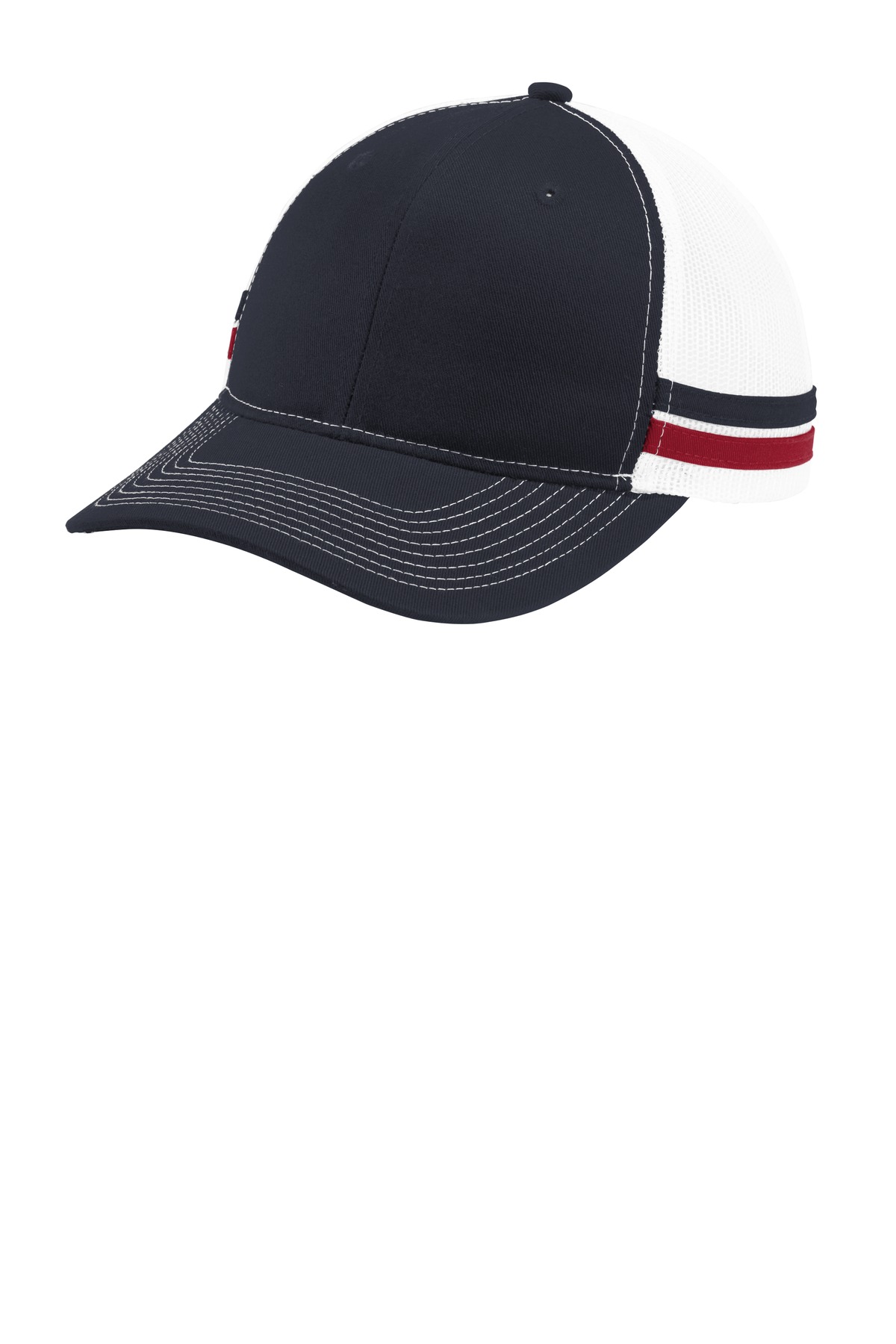 Port Authority ® Two-Stripe Snapback Trucker Cap. C113 - Image 3