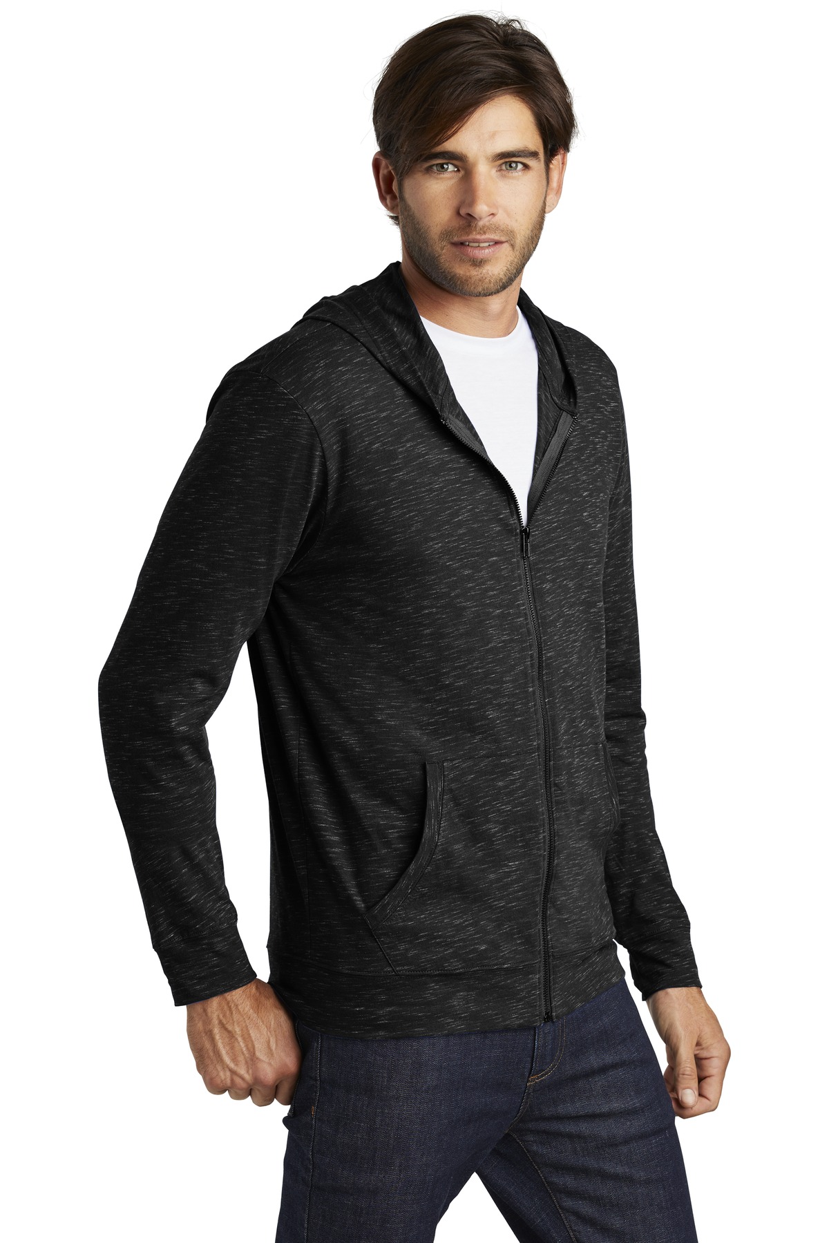 District Medal Full-Zip Hoodie. DT565