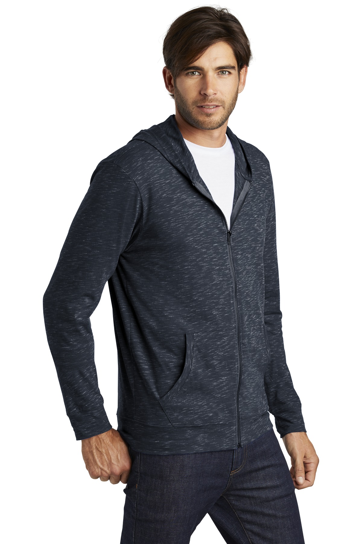 District Medal Full-Zip Hoodie. DT565