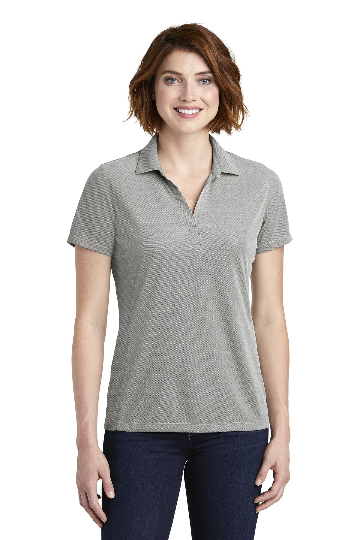 Port Authority Hospitality Polos & Knits ® Ladies Poly Oxford Pique Polo.-Port Authority