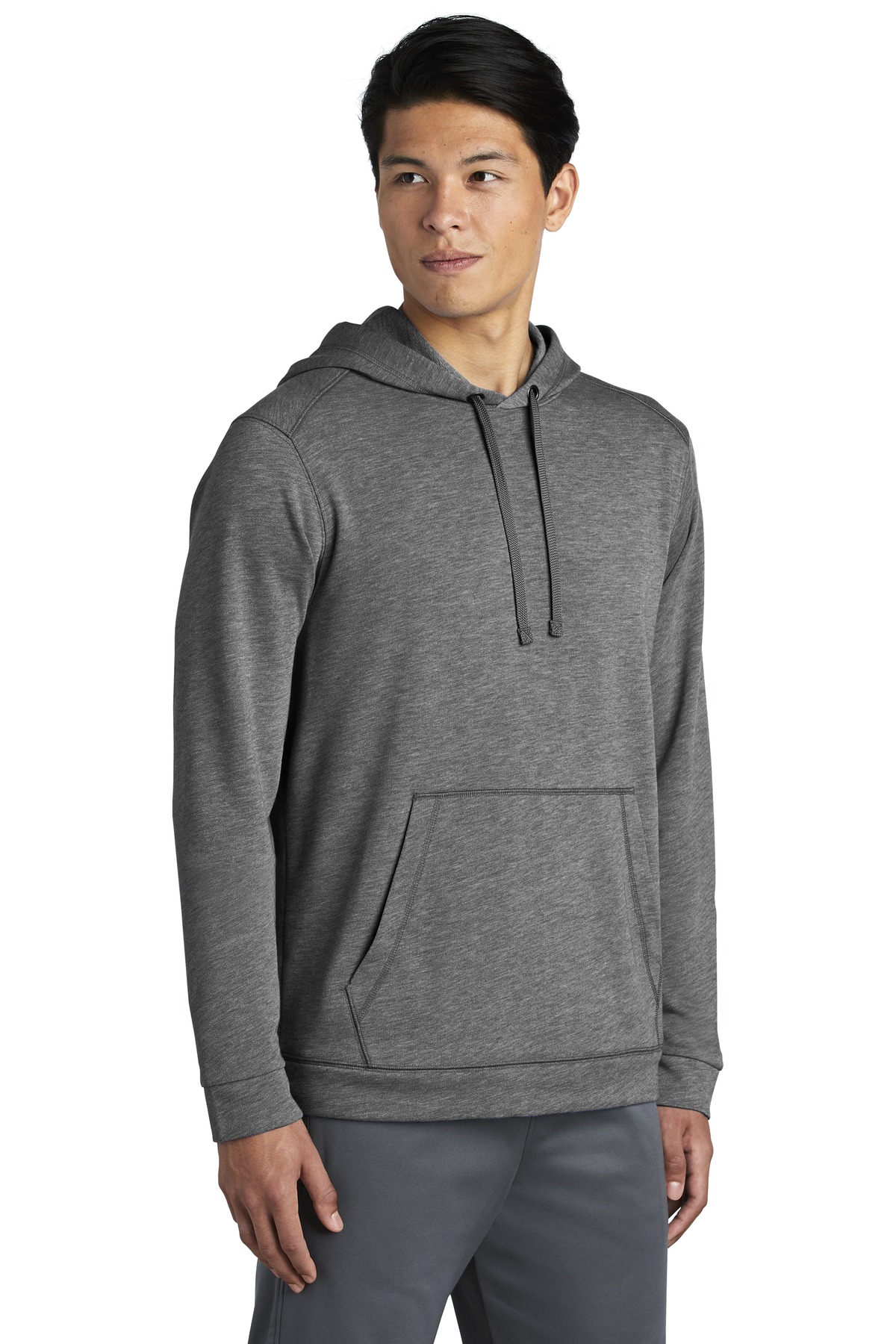 Sport-Tek PosiCharge Tri-Blend Wicking Fleece Hooded Pullover. ST296