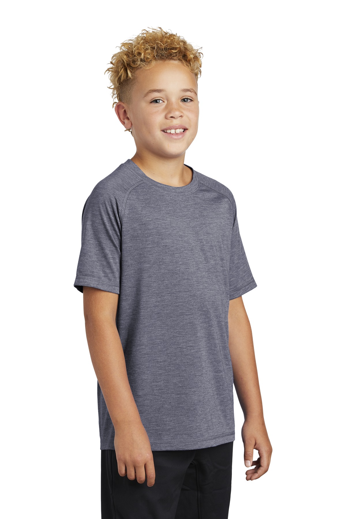 Sport-Tek Youth PosiCharge Tri-Blend Wicking Raglan Tee. YST400