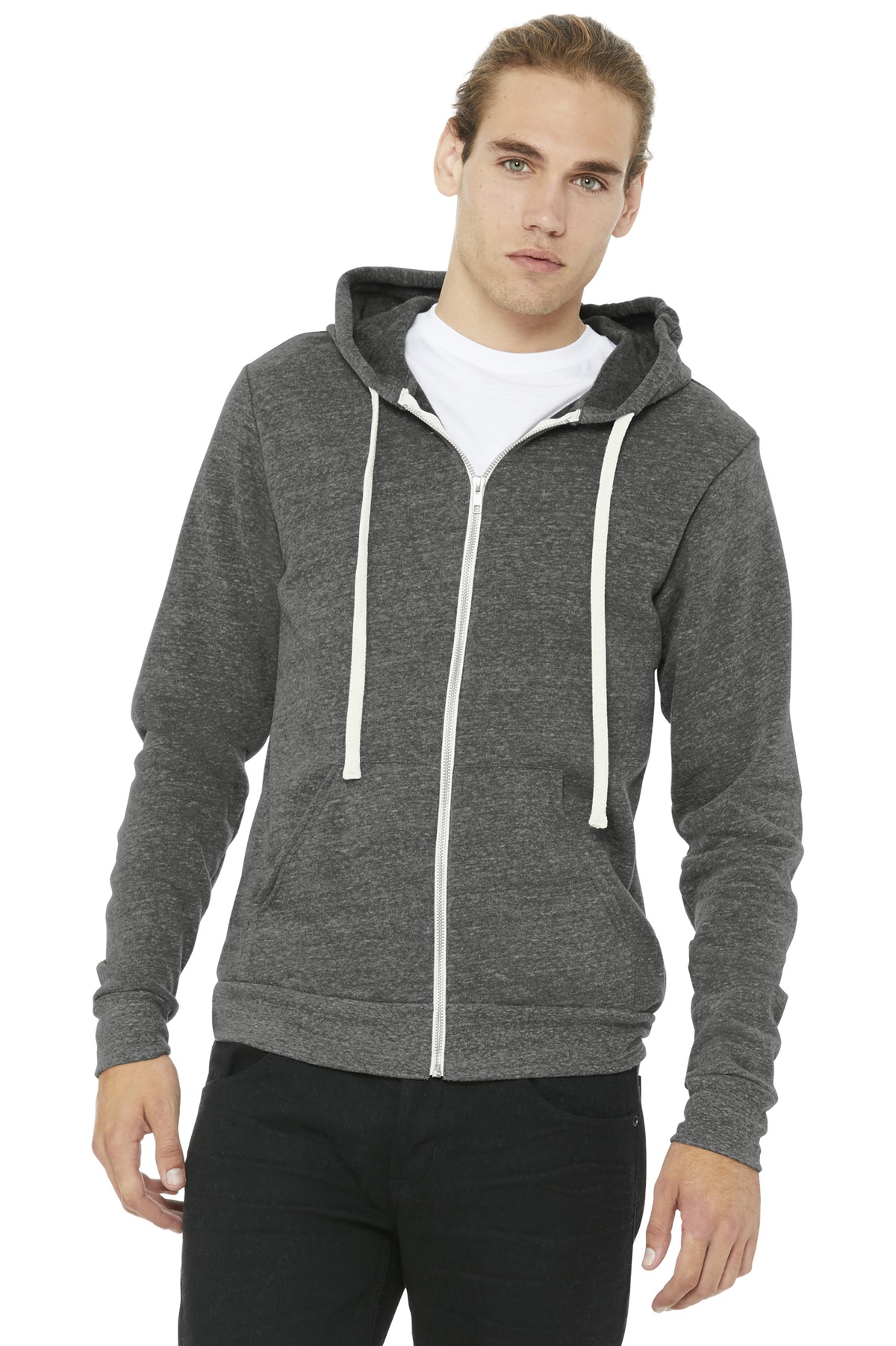 BELLA+CANVAS ® Unisex Triblend Sponge Fleece Full-Zip Hoodie. BC3909 - Image 2
