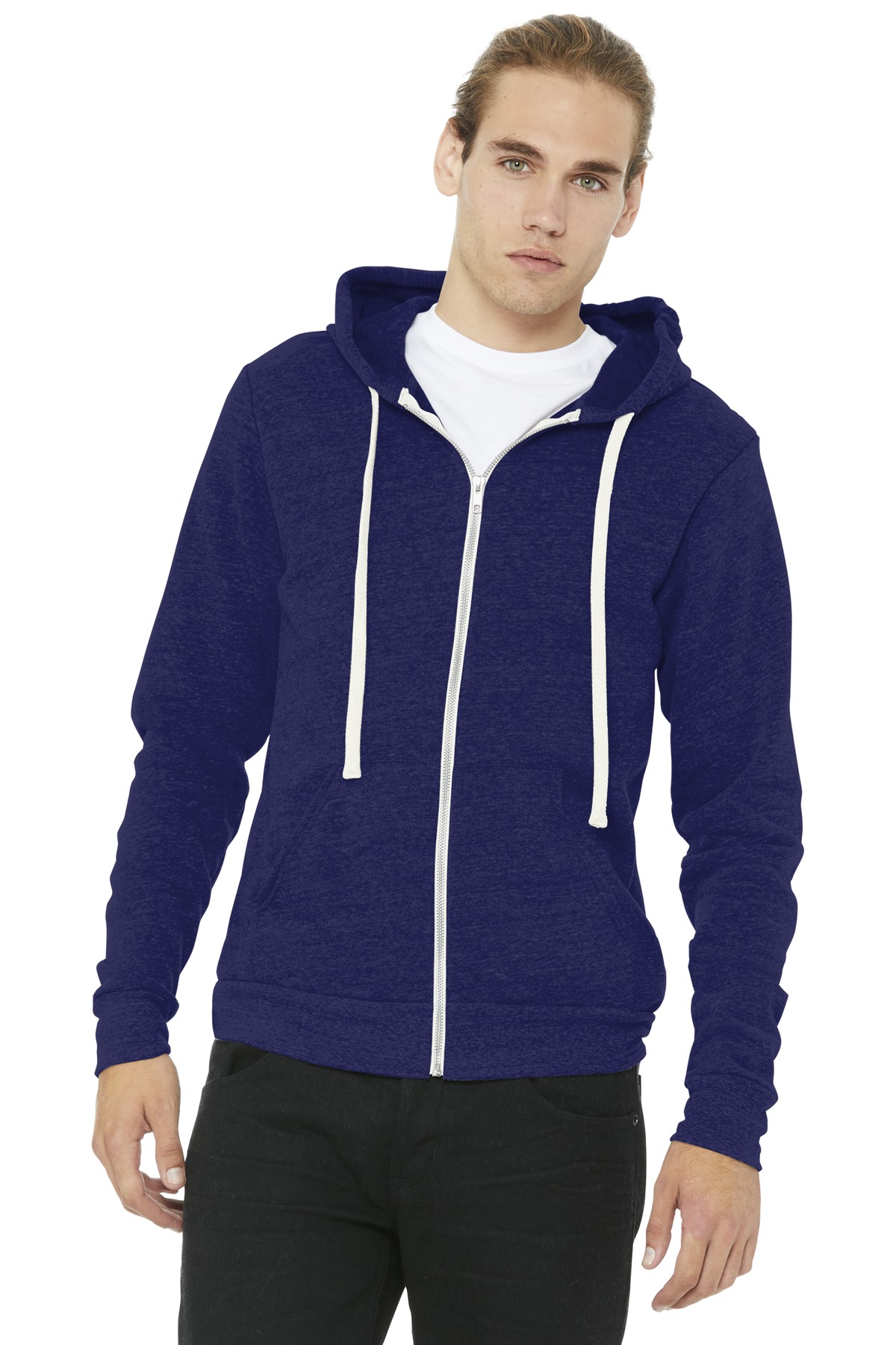 BELLA+CANVAS ® Unisex Triblend Sponge Fleece Full-Zip Hoodie. BC3909 - Image 3