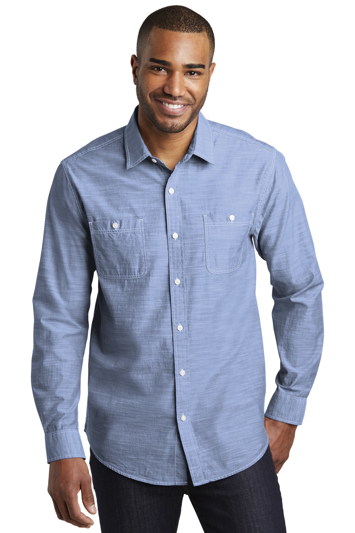 Port Authority ® Slub Chambray Shirt. W380 - Image 2