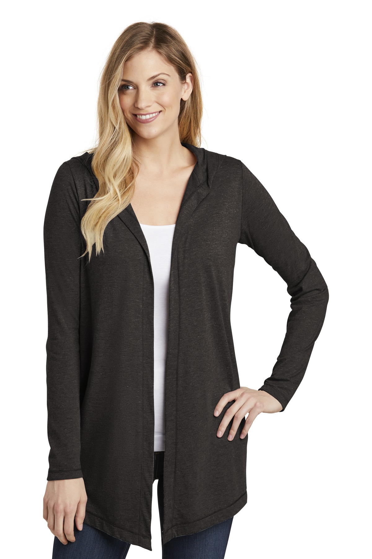 District Women&#8216;s Perfect Tri Hooded Cardigan-