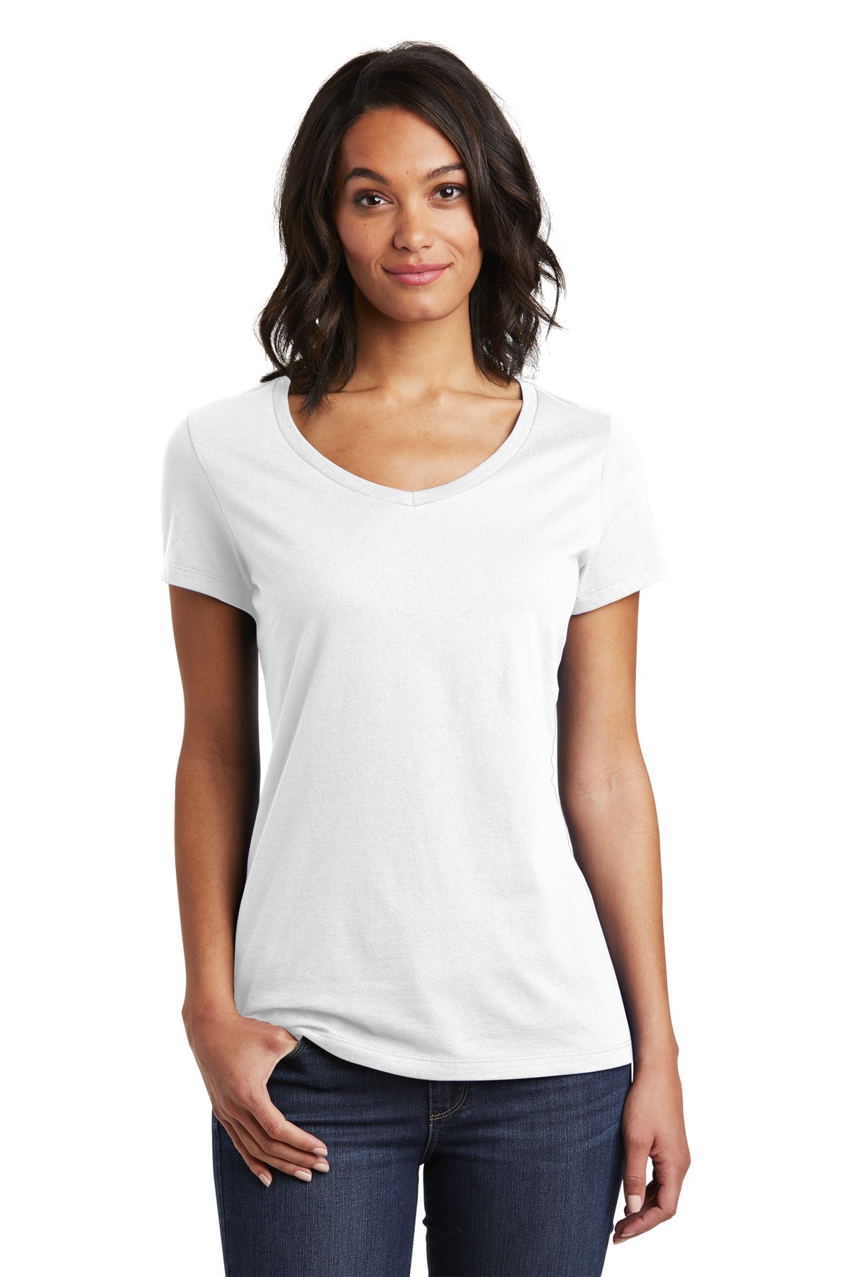 District Ladies Hospitality T-Shirts ® Womens Very Important Tee ® V-Neck.-District