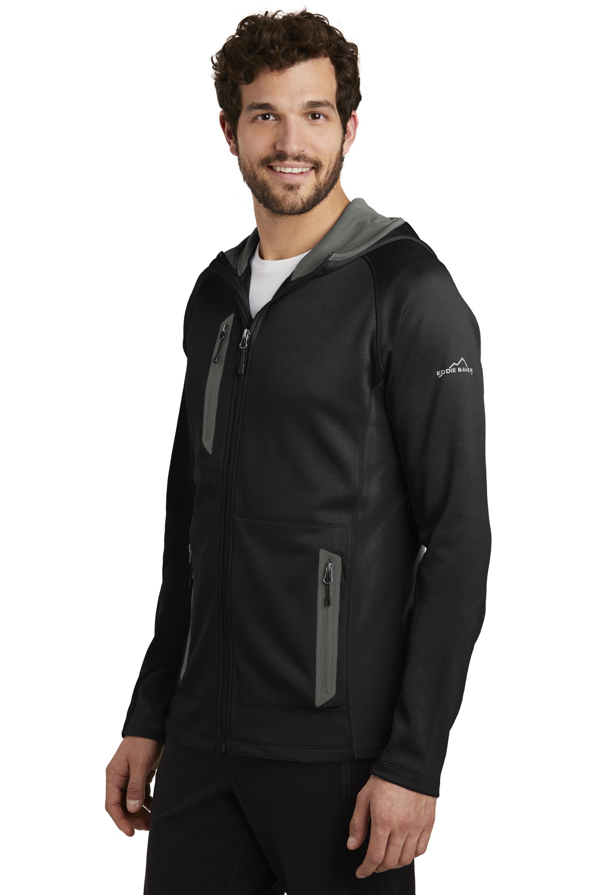 Eddie Bauer Sport Hooded Full-Zip Fleece Jacket. EB244
