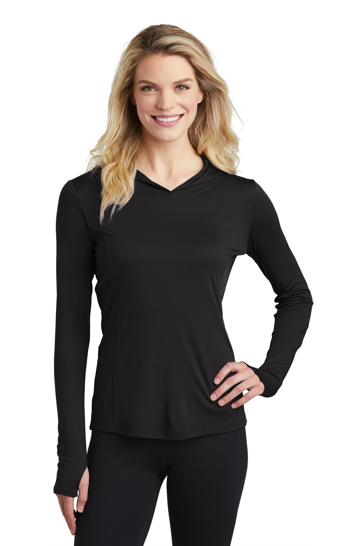 Sport-Tek Ladies Hospitality T-Shirts ® Ladies PosiCharge ® Competitor Hooded Pullover.-Sport-Tek