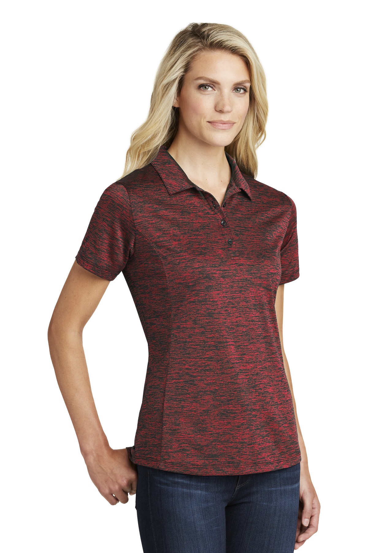Sport-Tek Women's PosiCharge Electric Heather Polo. LST590