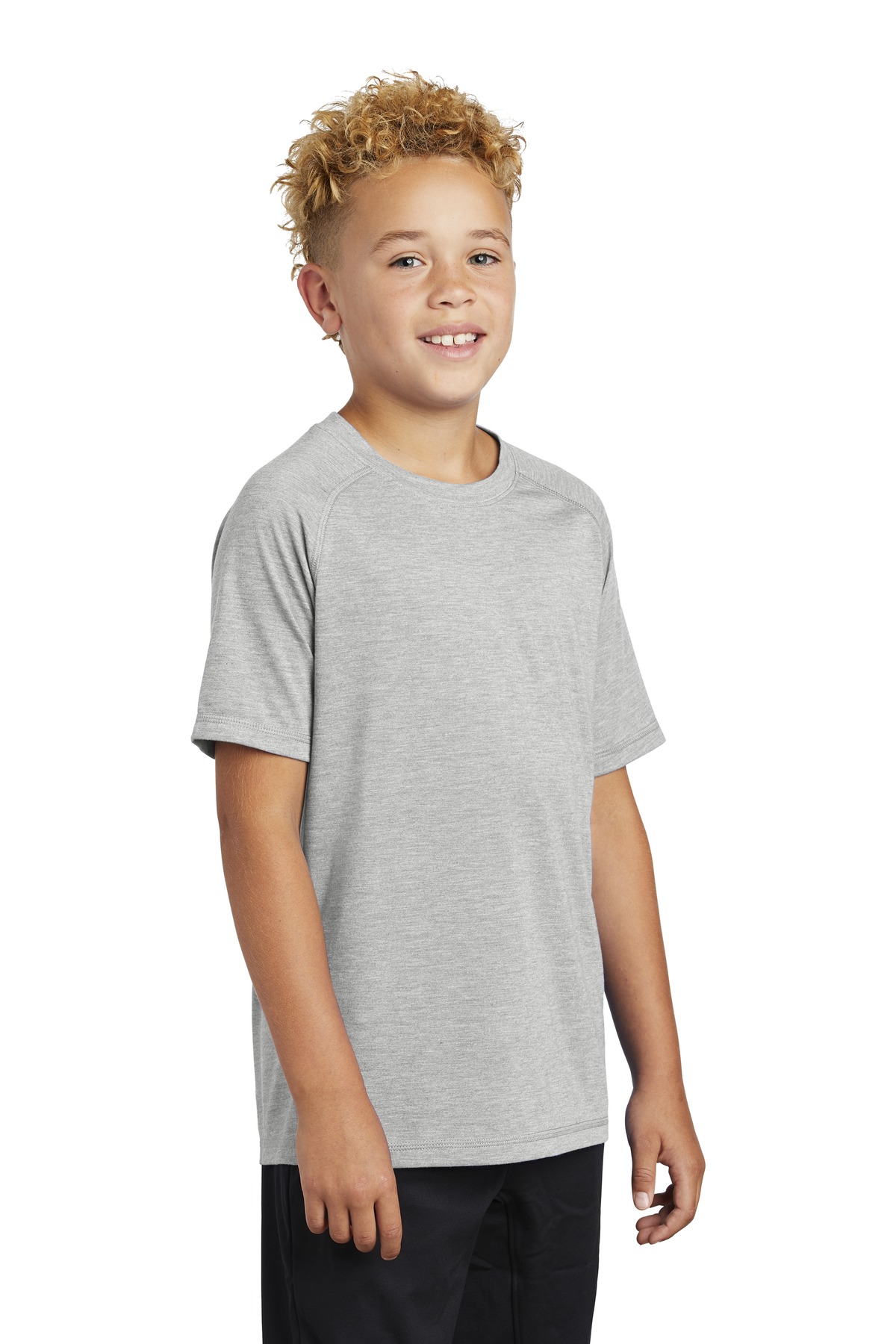Sport-Tek Youth PosiCharge Tri-Blend Wicking Raglan Tee. YST400