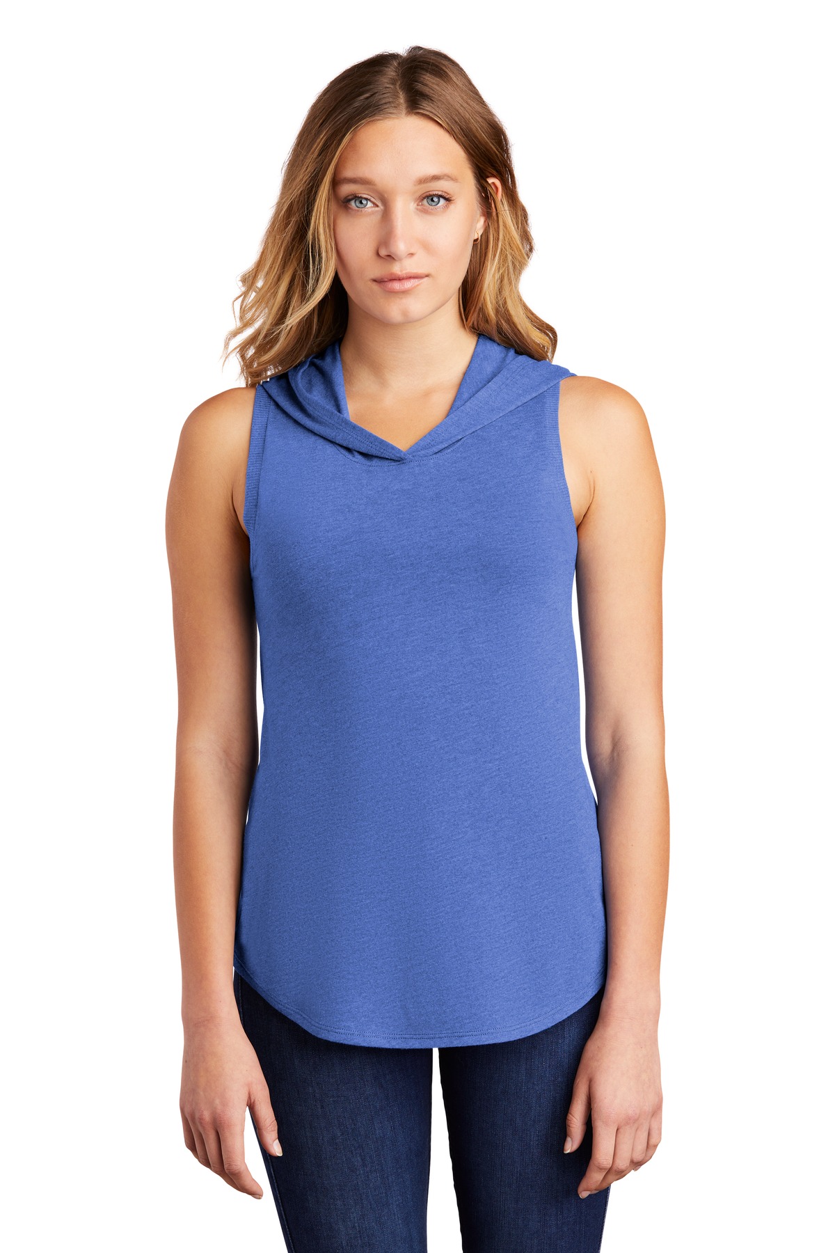 District Women''s Perfect Tri Sleeveless Hoodie DT1375