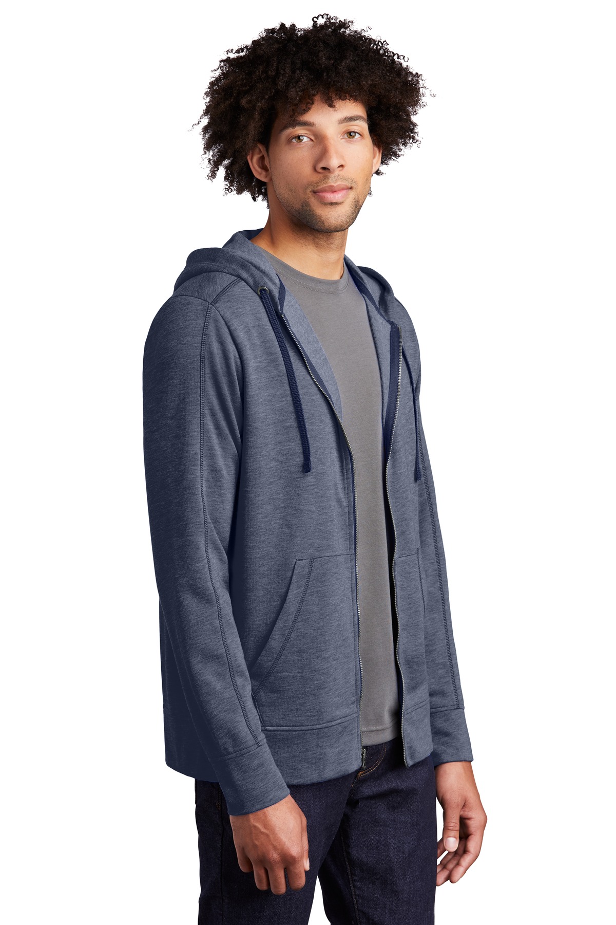 Sport-Tek PosiCharge Tri-Blend Wicking Fleece Full-Zip Hooded Jacket ST293