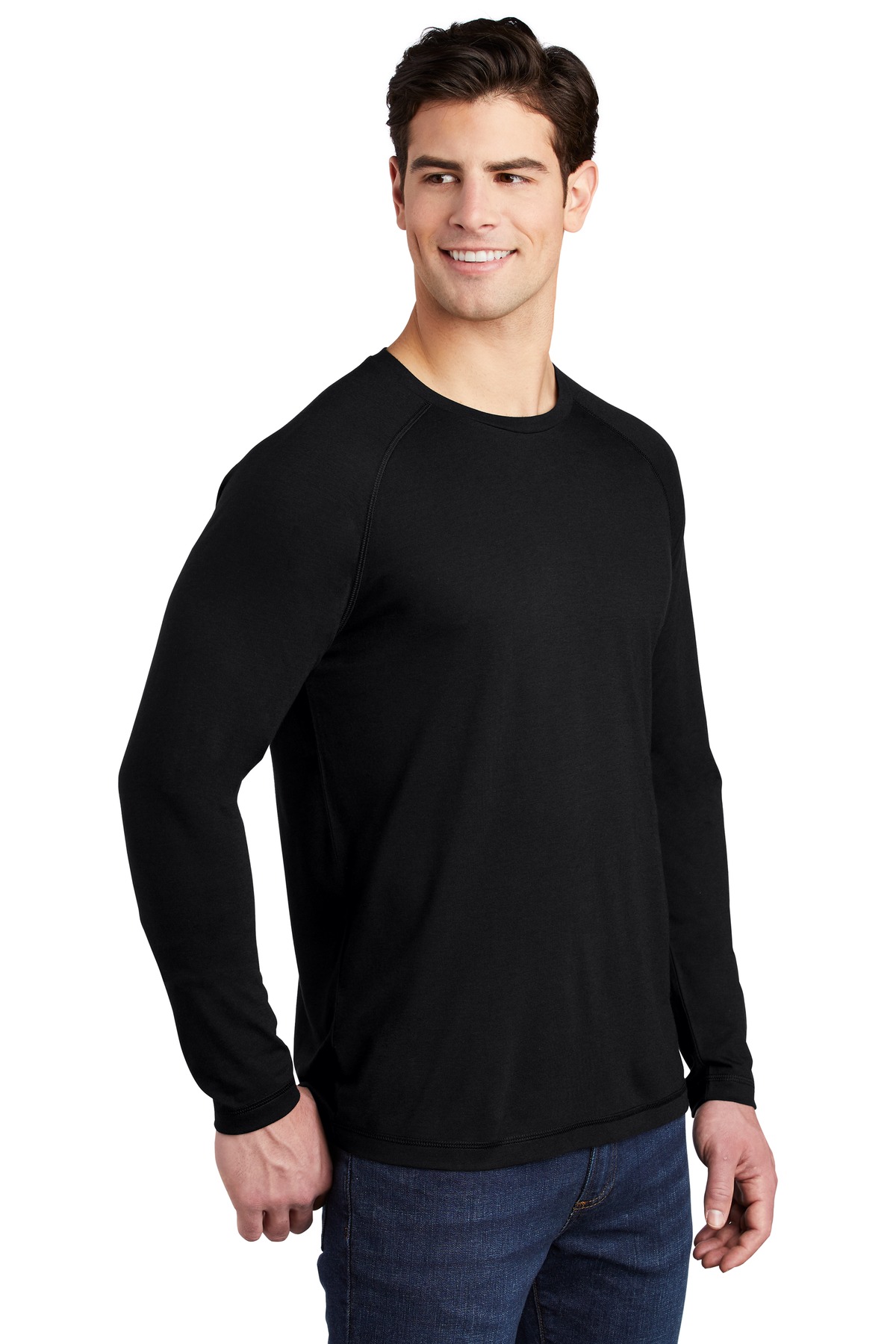 Sport-Tek PosiCharge Long Sleeve Tri-Blend Wicking Raglan Tee ST400LS