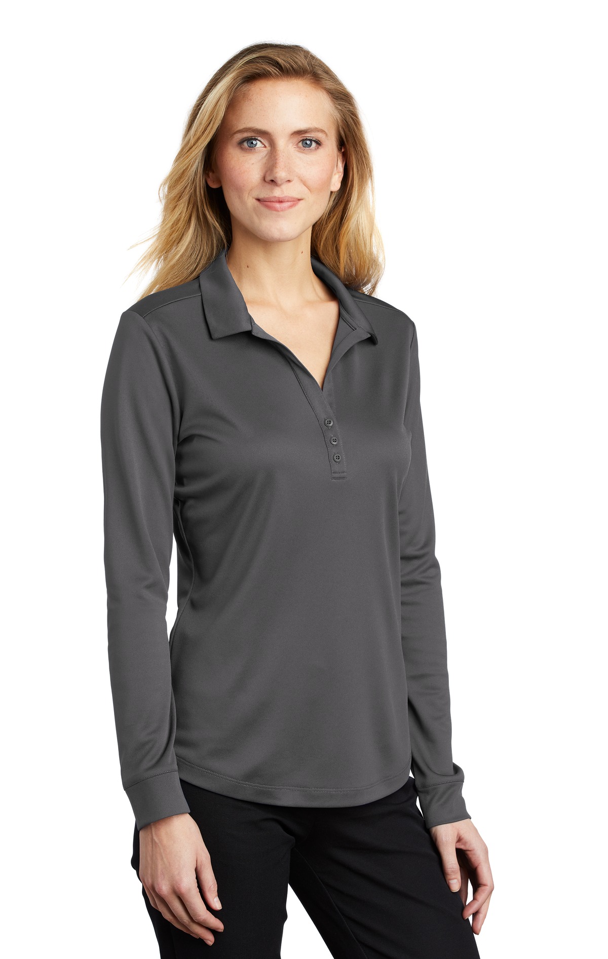 Port Authority Women's Silk Touch Performance Long Sleeve Polo. L540LS