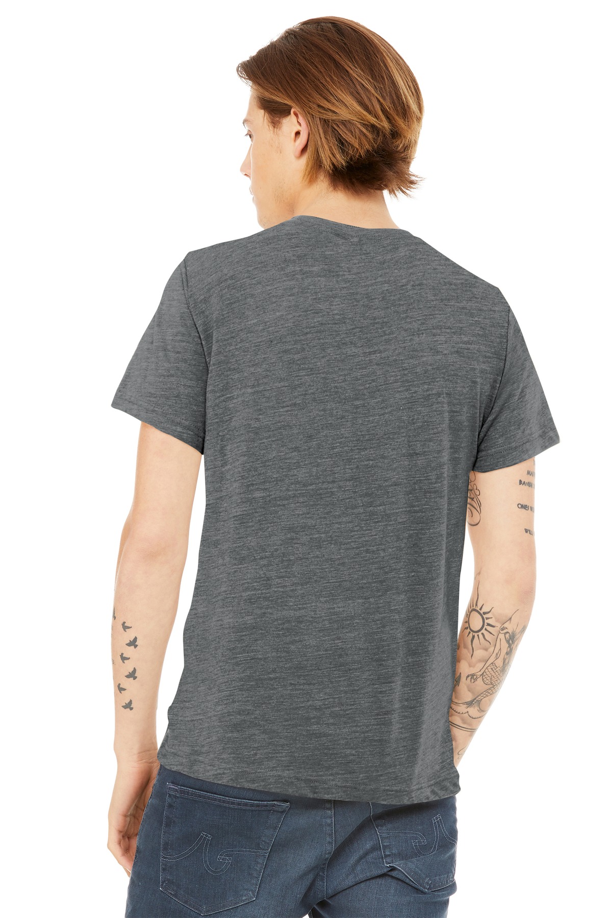BELLA+CANVAS Unisex Poly-Cotton Short Sleeve Tee. back view