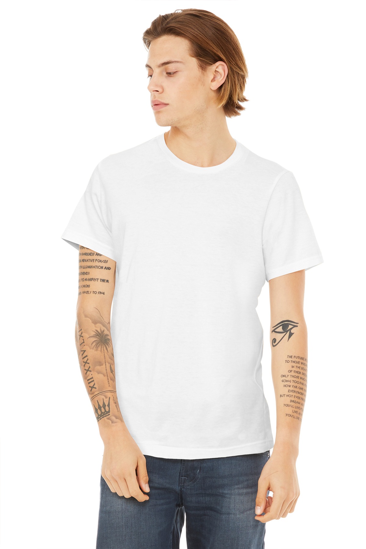 BELLA+CANVAS ® Unisex Poly-Cotton Short Sleeve Tee. BC3650 - White