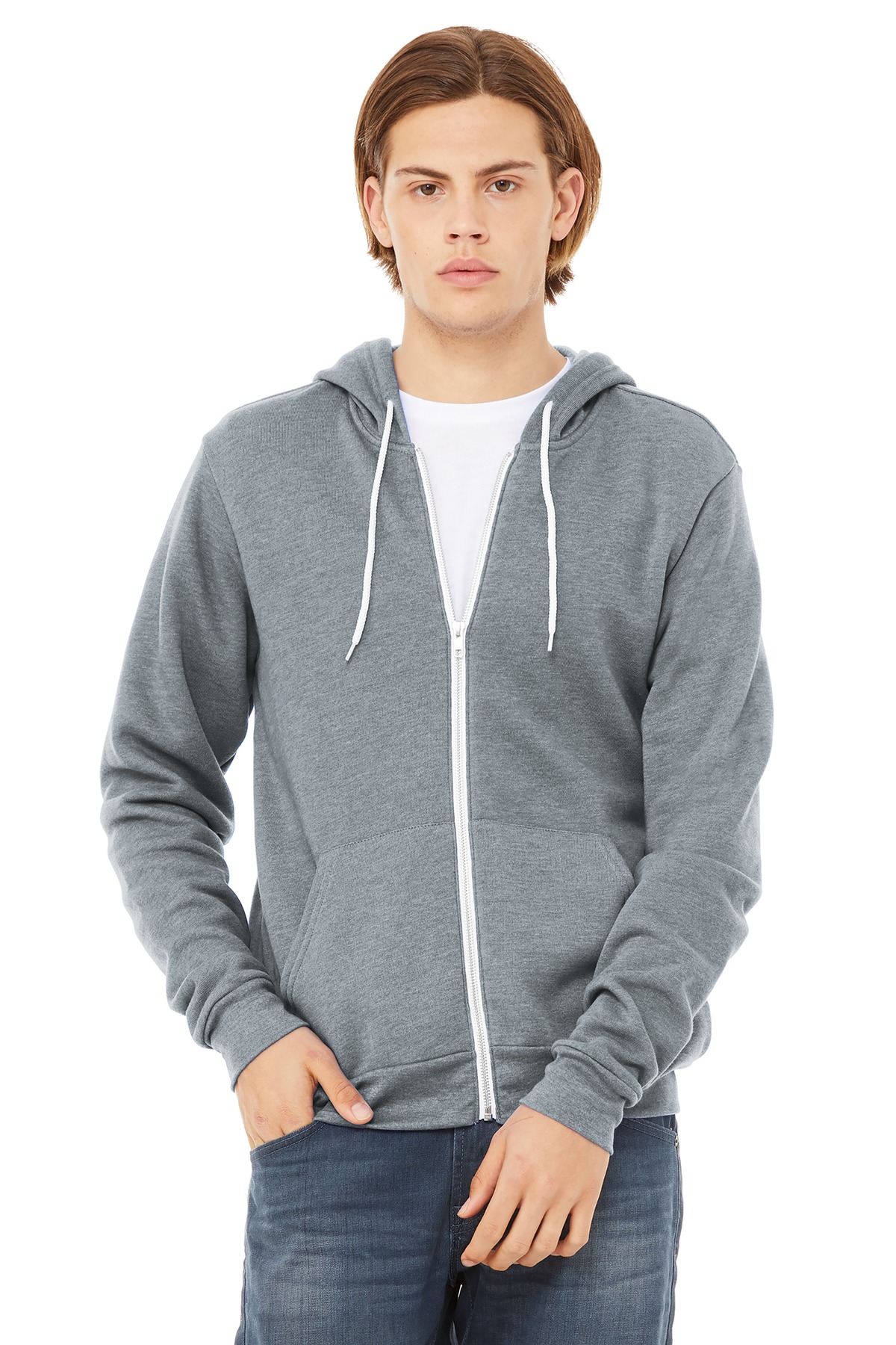 BELLA+CANVAS Unisex Sponge Fleece Full-Zip Hoodie-Bella &#43; Canvas
