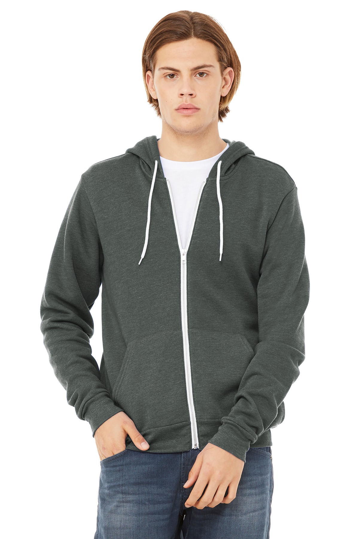BELLA+CANVAS Unisex Sponge Fleece Full-Zip Hoodie. BC3739