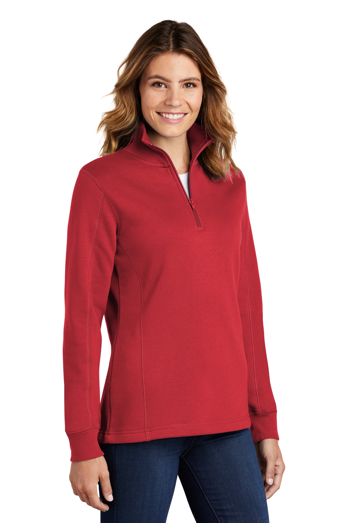Sport-Tek Women's 1/4-Zip Sweatshirt. LST253