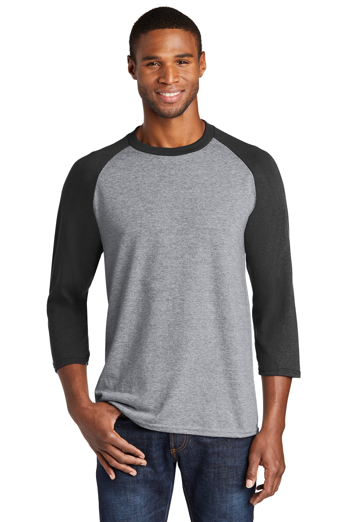 Port &#38; Co Core Blend 3/4&#45;Sleeve Raglan Tee-Port & Company