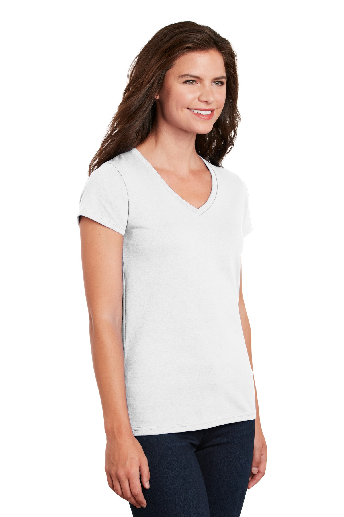 Gildan Women's Heavy Cotton 100% Cotton V-Neck T-Shirt. 5V00L