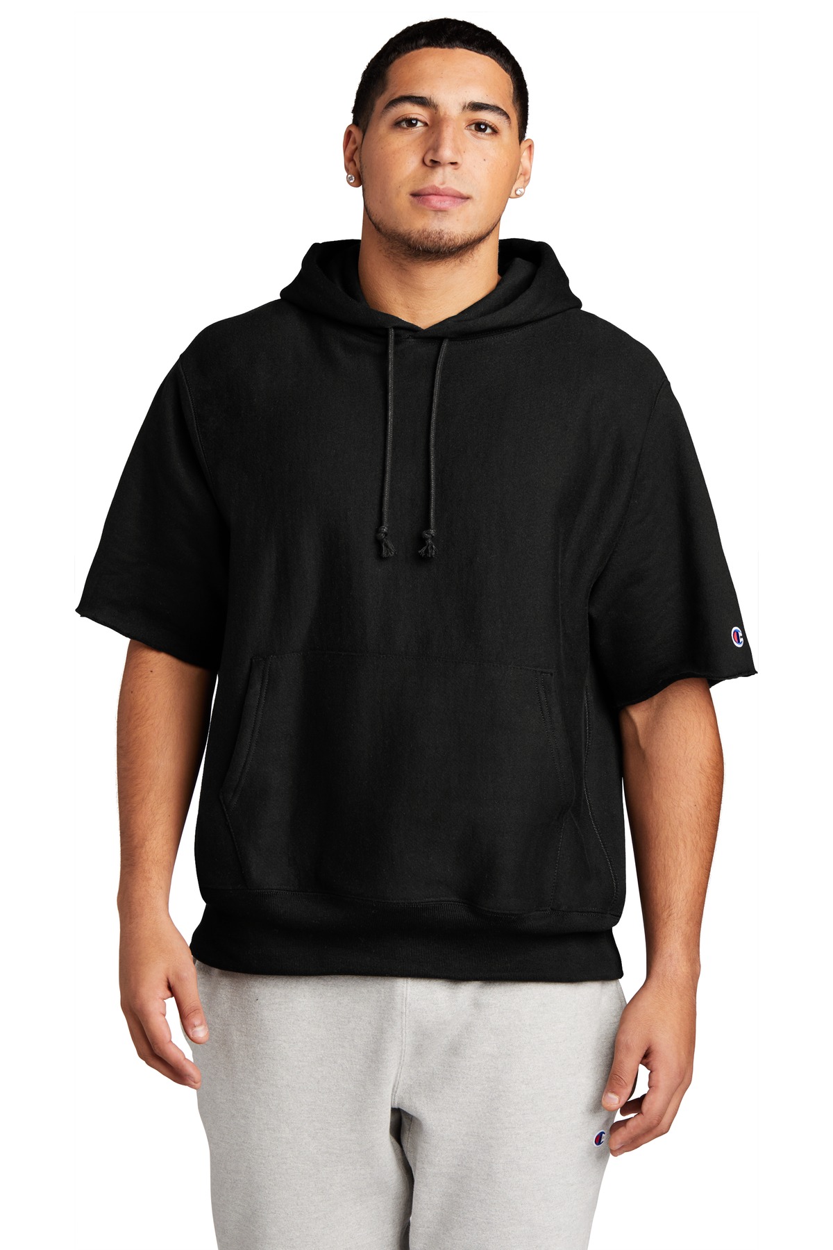 Champion Reverse Weave Short Sleeve Hooded Sweatshirt-