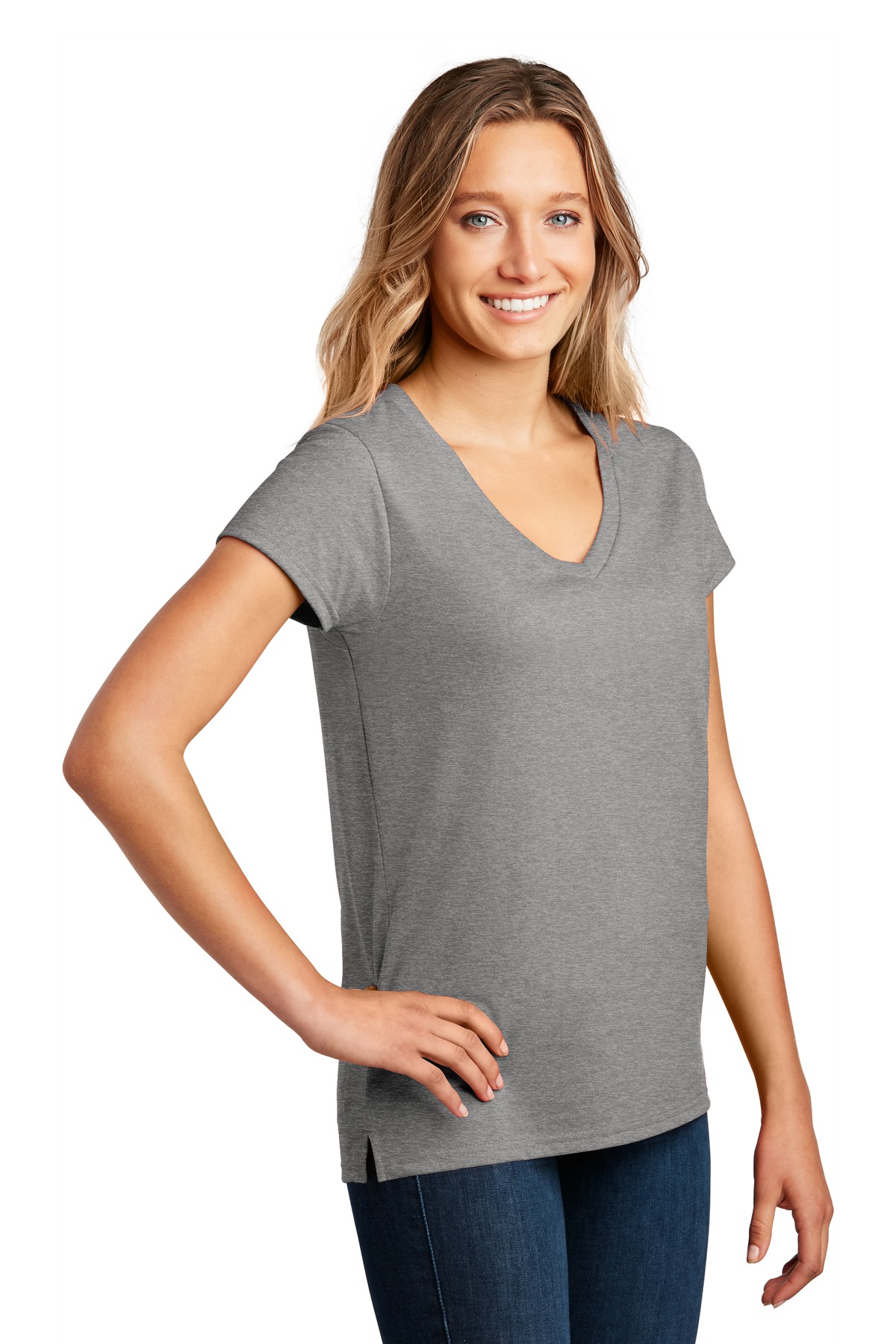 District Women's Re-Tee V-Neck DT8001