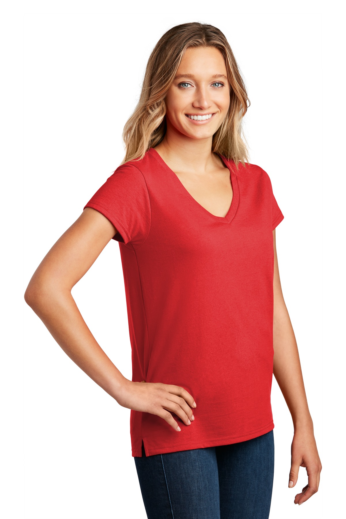 District Women's Re-Tee V-Neck DT8001