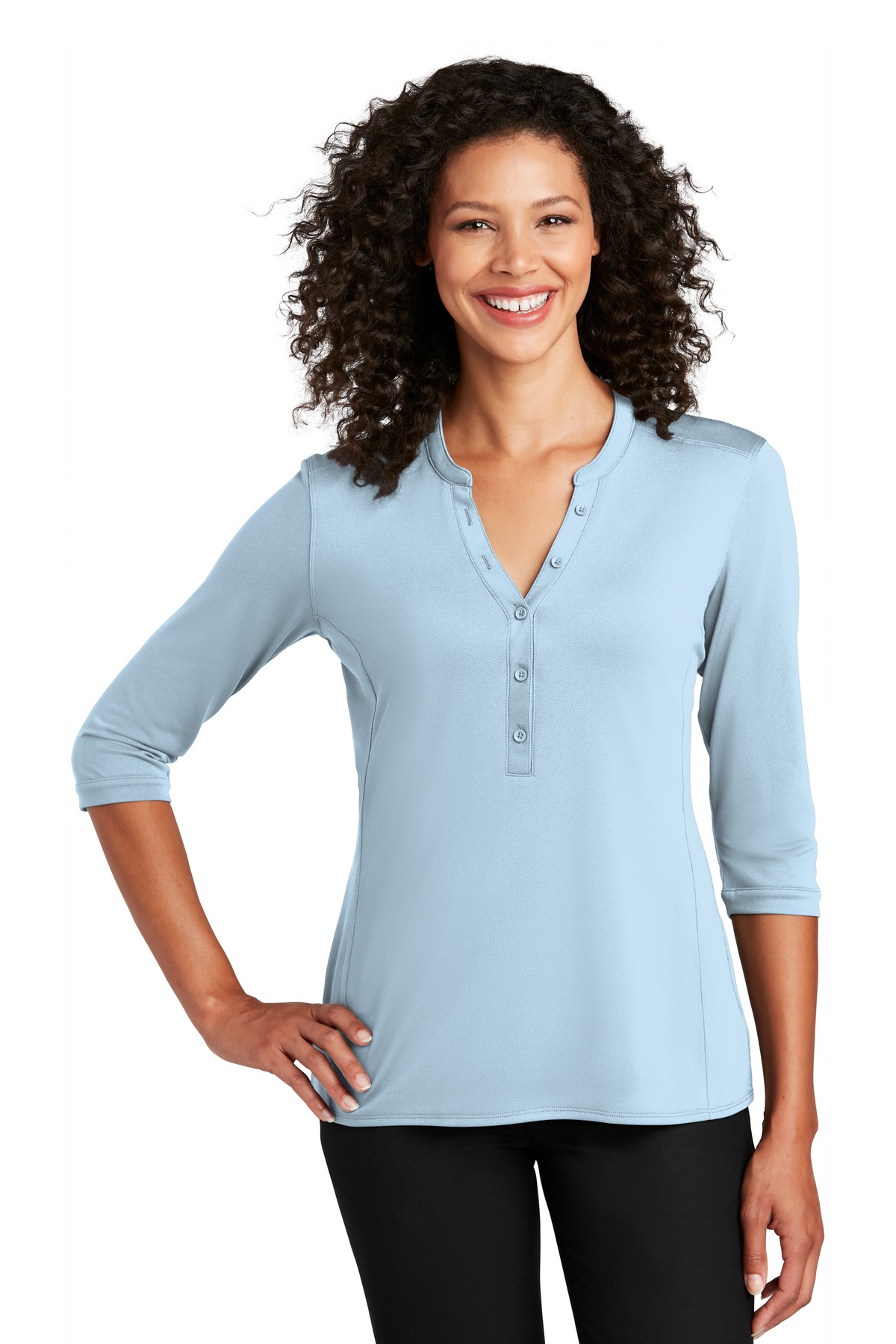 Port Authority ® Women's UV Choice Pique Henley LK750 - Image 2