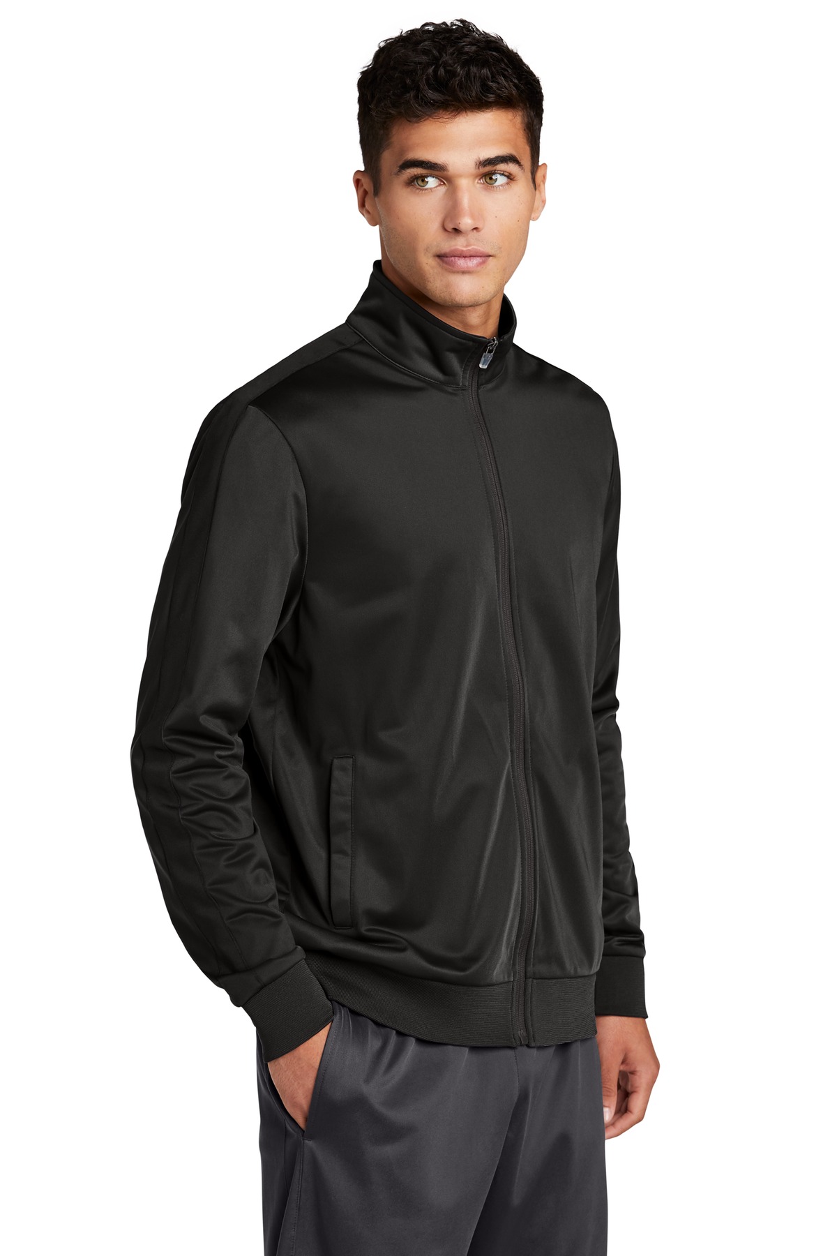 Sport-Tek Tricot Sleeve Stripe Track Jacket. JST94
