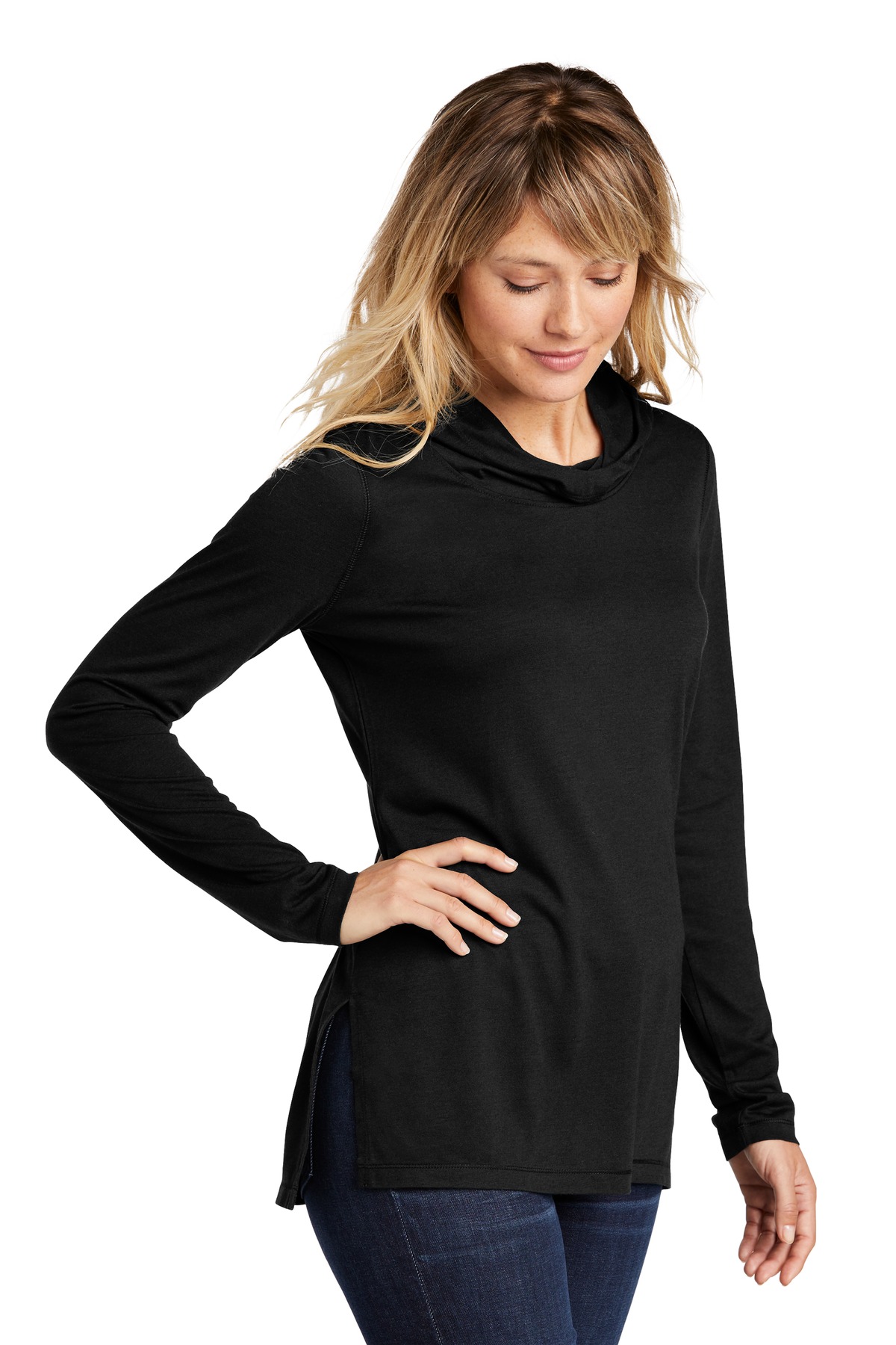 Sport-Tek Women's PosiCharge Tri-Blend Wicking Long Sleeve Hoodie LST406