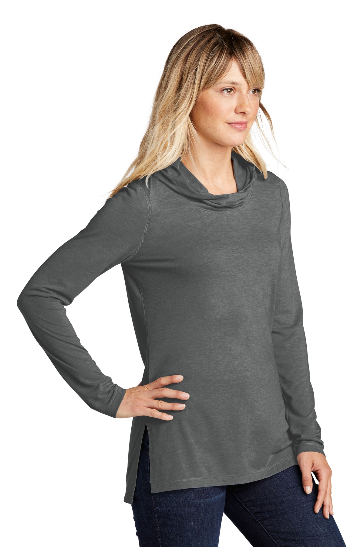 Sport-Tek Women's PosiCharge Tri-Blend Wicking Long Sleeve Hoodie LST406