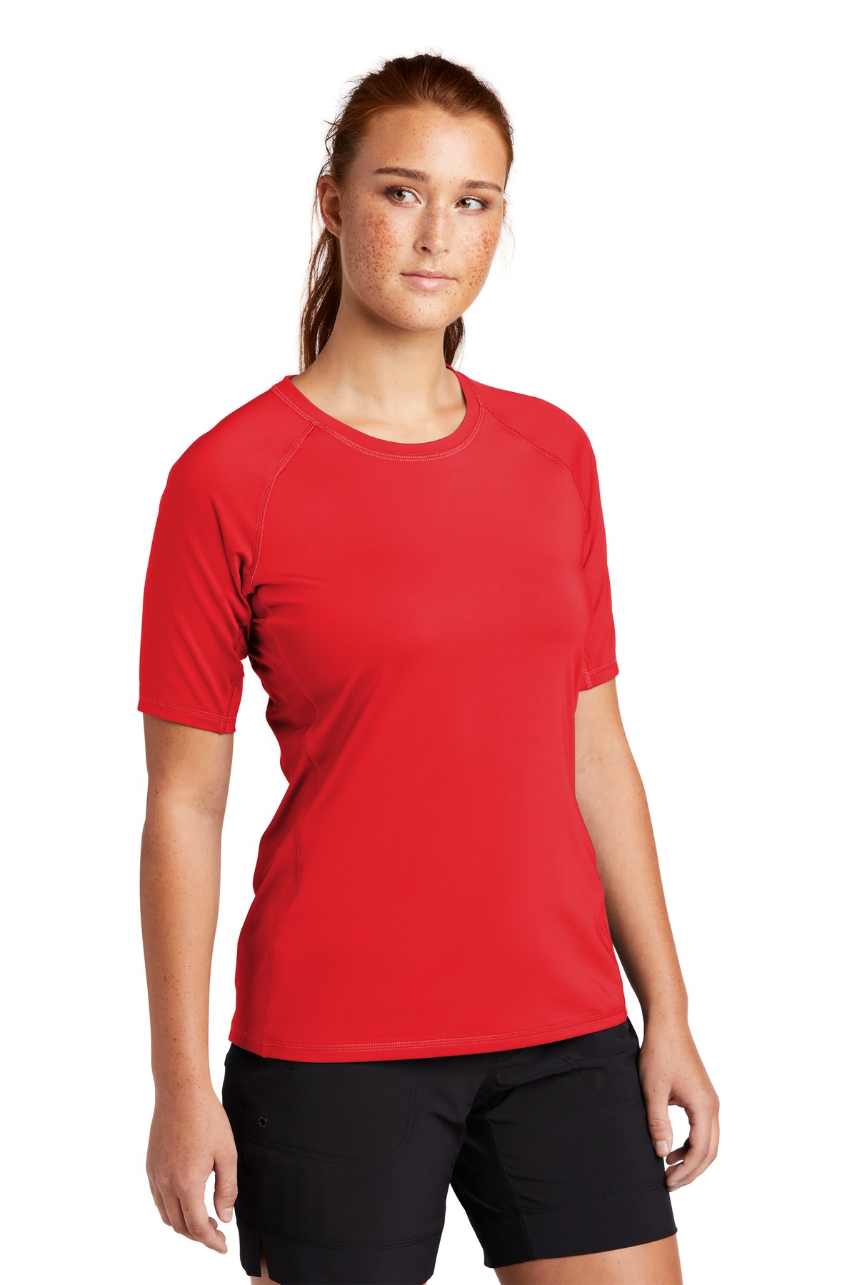 Sport-Tek Women's Rashguard Tee. LST470