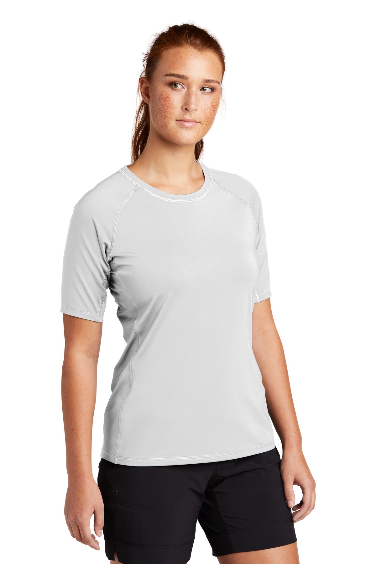 Sport-Tek Women's Rashguard Tee. LST470