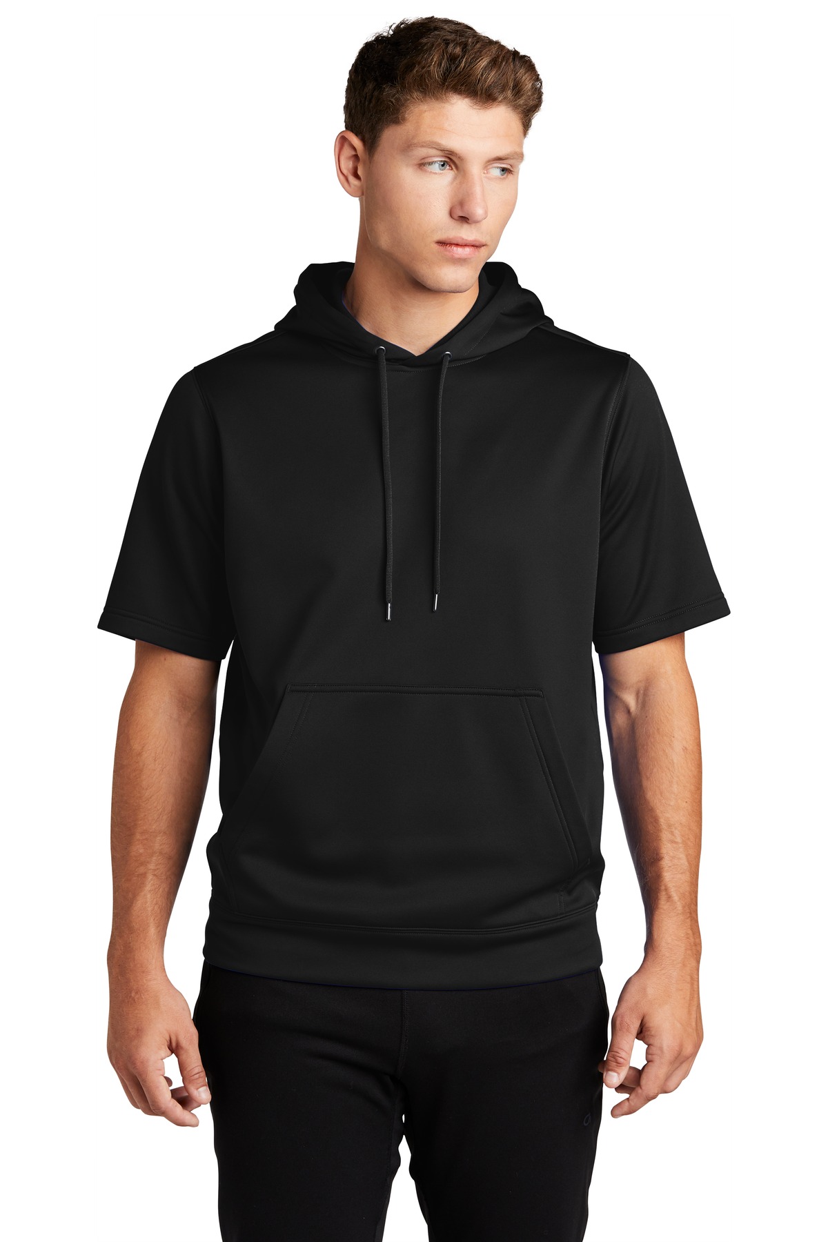 Sport-Tek Sport-Wick Fleece Short Sleeve Hooded Pullover-