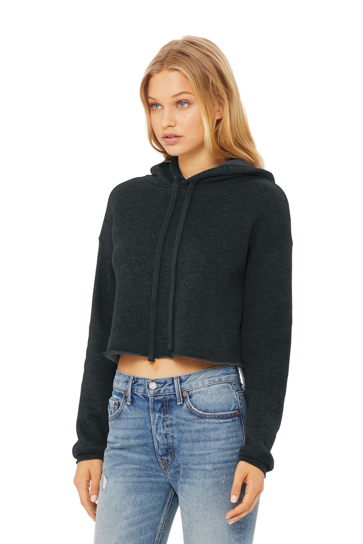 BELLA+CANVAS Women's Sponge Fleece Cropped Fleece Hoodie. BC7502