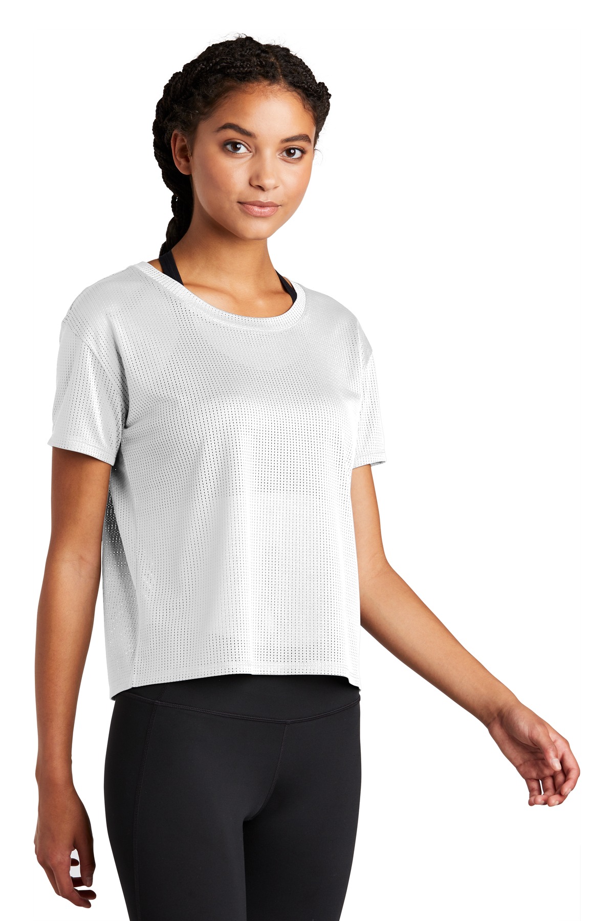 Sport-Tek Women's PosiCharge Draft Crop Tee. LST411