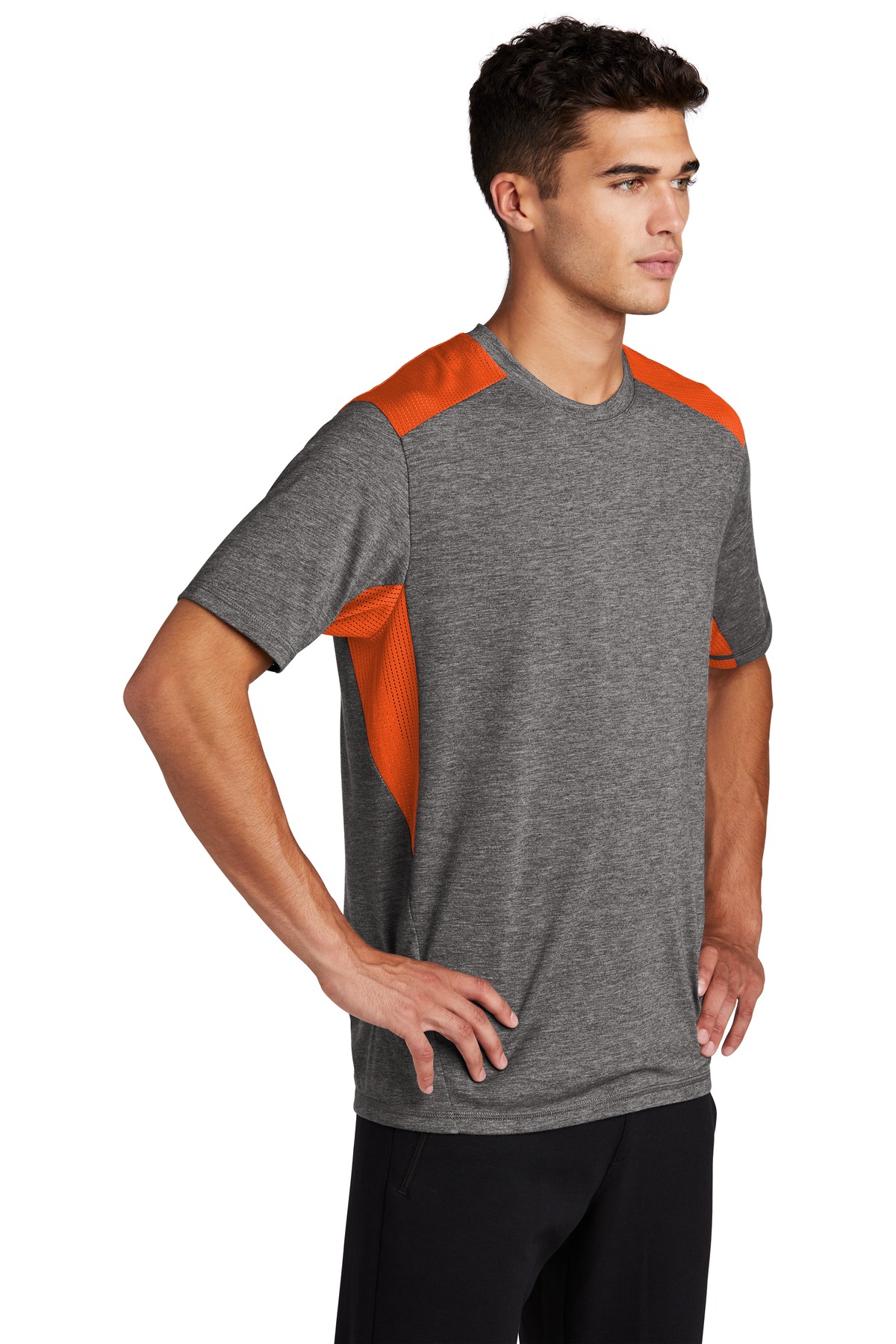 Sport-Tek PosiCharge Tri-Blend Wicking Draft Tee. ST410