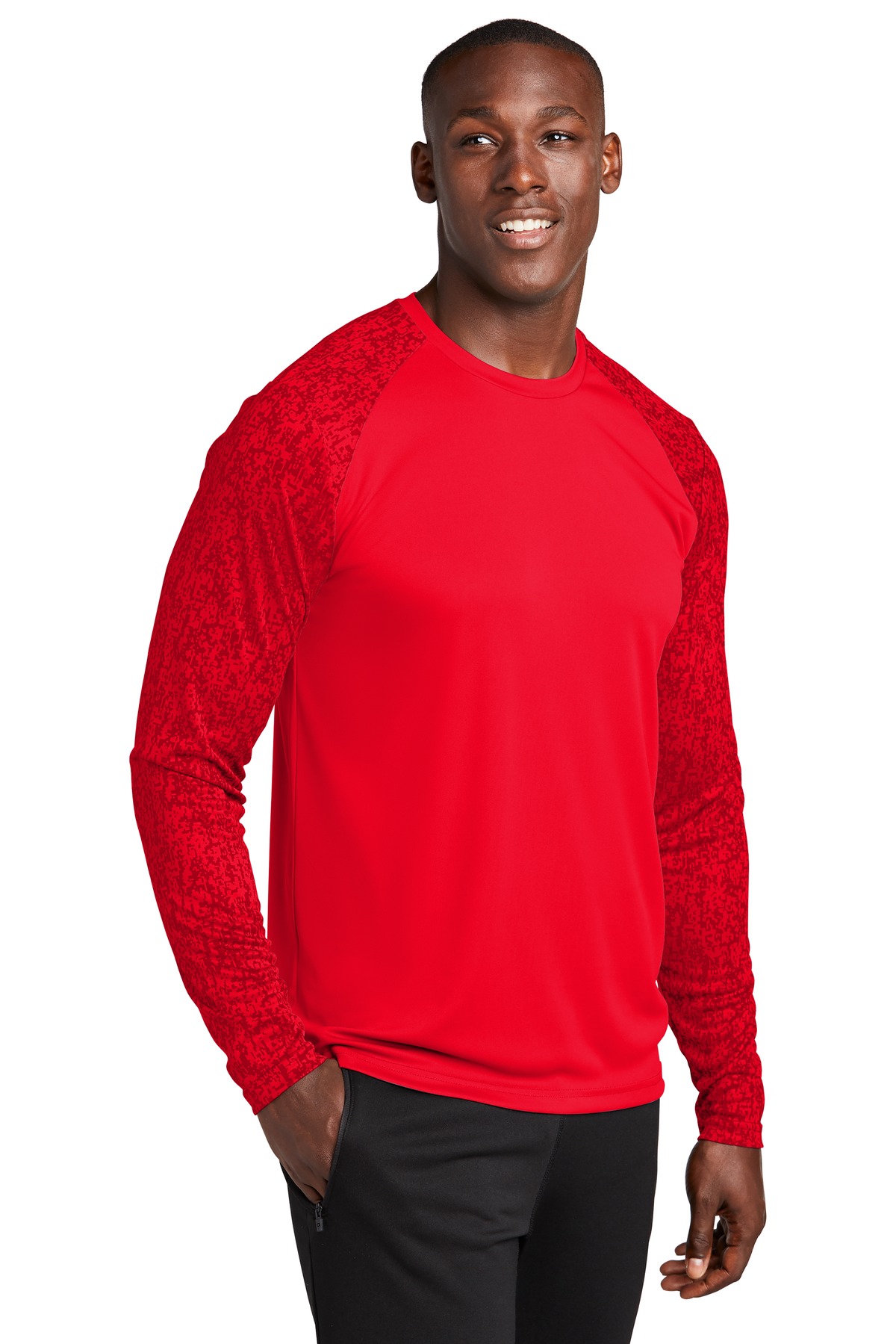 Sport-Tek Long Sleeve Digi Camo Tee. ST460LS