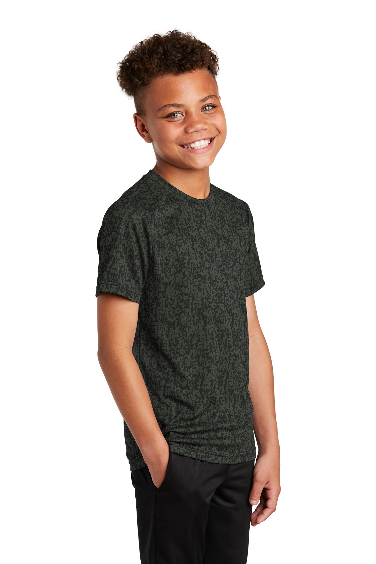 Sport-Tek Youth Digi Camo Tee. YST460
